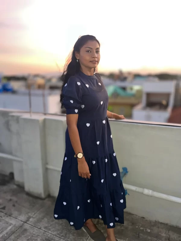Zoya Heart Print Maxi