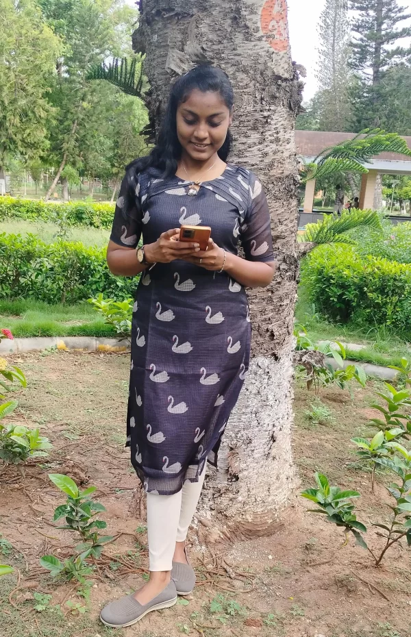 Eva Swan Print Kurti