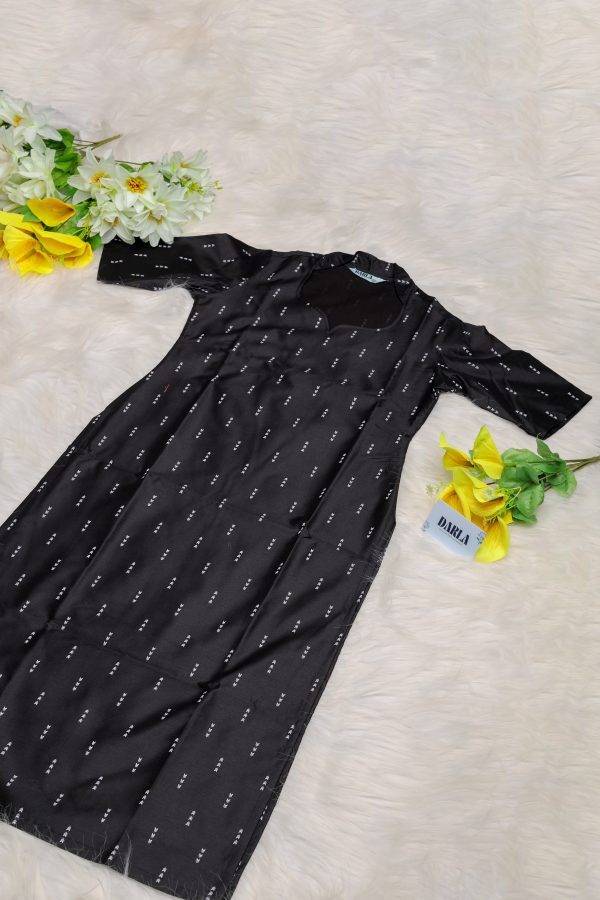 Leah Black Butta Kurti