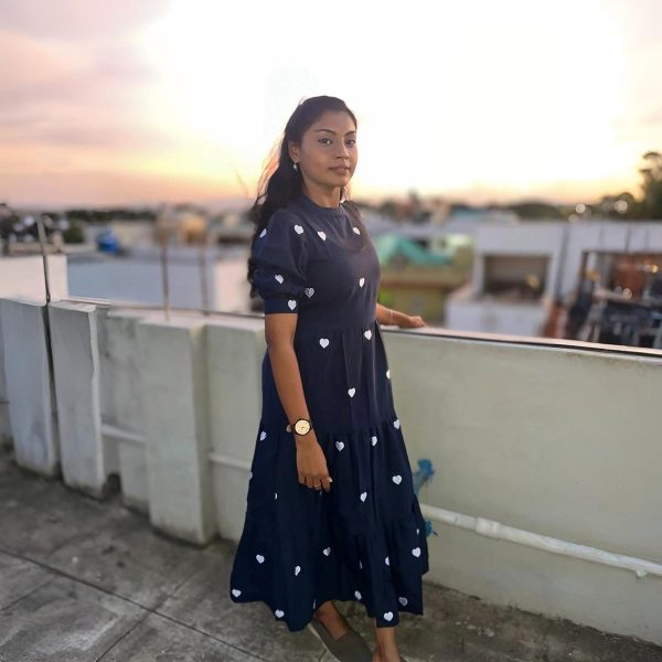 Zoya Heart Print Maxi