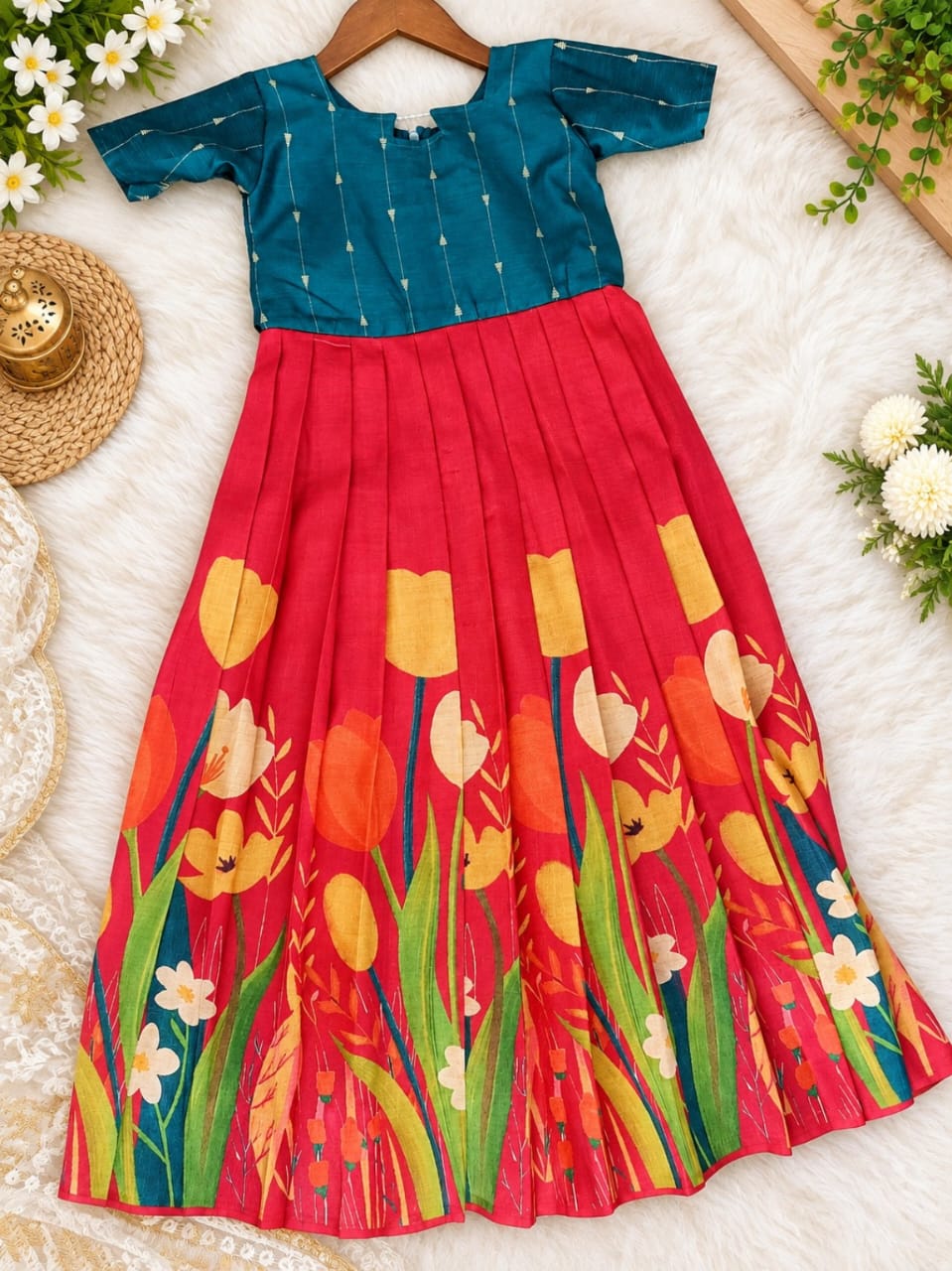 Kids Floral Printed Frock